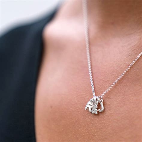 Mini Sterling Silver Initial Necklace By Hersey Silversmiths