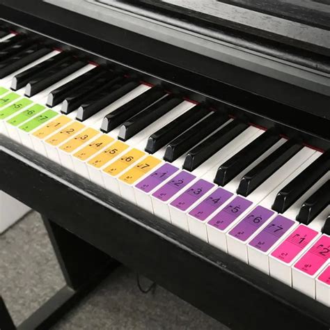 2019 New 4PCS 88Keys Stickers 88 Keys Piano Keyboard Stickers 61Keys ...