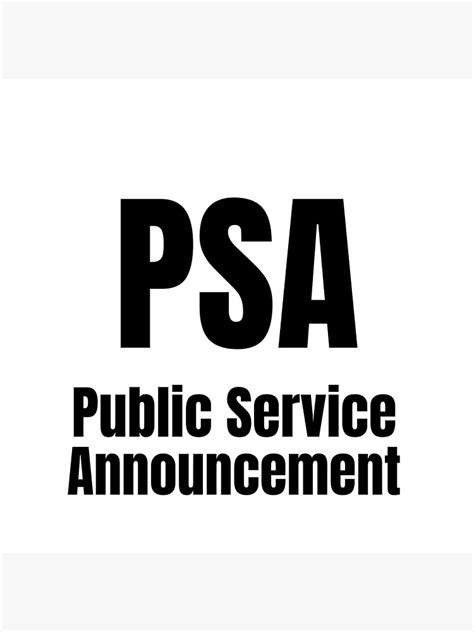 "PSA “Public service announcement" | Internet Acronym | Internet slang" Poster by MishaLine ...