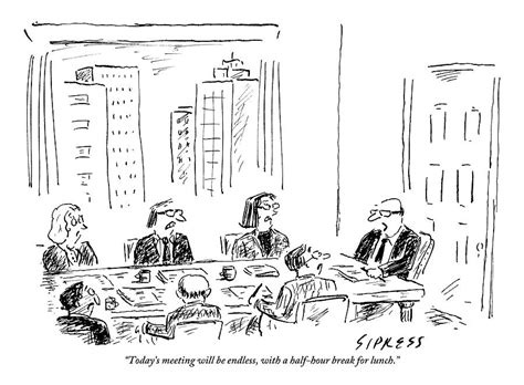 A Ceo Talks To His Board During A Board Meeting Drawing by David Sipress - Pixels