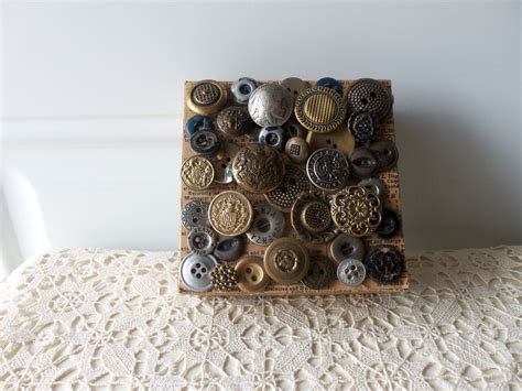 Antique Button Box Home Decor Display Collectible Vintage - Etsy