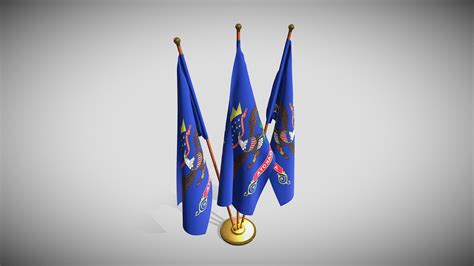 North Dakota Flag Pack - Buy Royalty Free 3D model by dragosburian ...