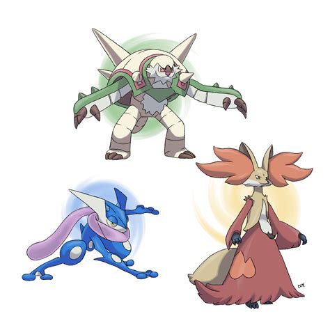 Pokemon X/Y Starters' Final Evolutions by CODE-umb87 on DeviantArt