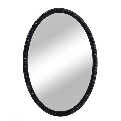 Black Oval Wood Frame Mirror with Beaded Trim - Walmart.com - Walmart.com