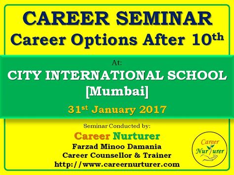 Career Options after 10th (Seminar at City International School - Mumbai) | Career Counselling ...