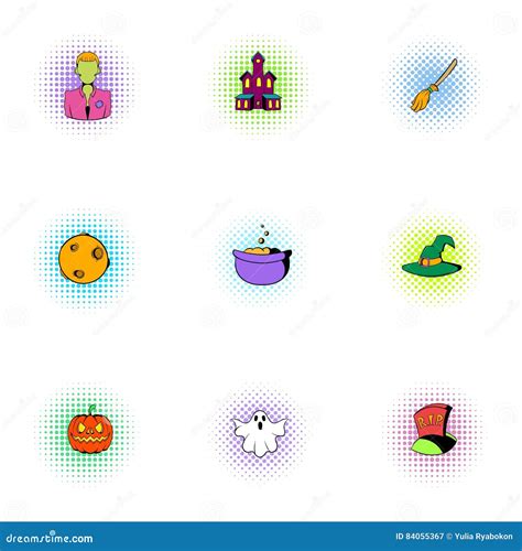 All Saints Day Icons Set, Pop-art Style Stock Vector - Illustration of icon, happy: 84055367