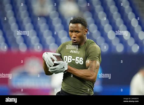 Minnesota defensive back Tyler Nubin runs a drill at the NFL football ...