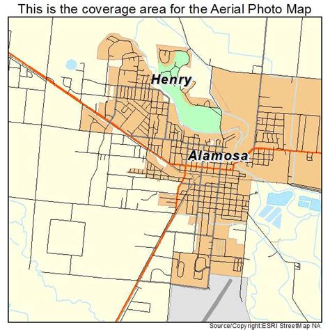 Aerial Photography Map of Alamosa, CO Colorado