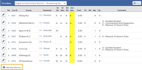 Grade Reporting - Display and Update Student Grades : Aeries Software