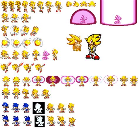 Super Sonic Sprites by TheRobloxFan1337 on DeviantArt