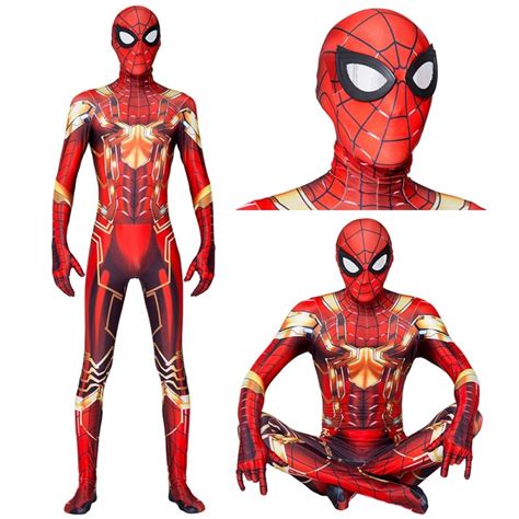 Iron Spiderman Kostüm Gold für Kinder und Erwachsene - Topkostueme.com