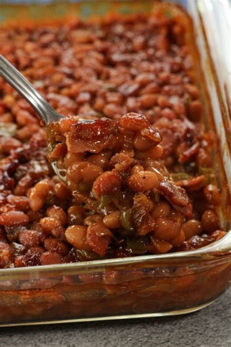 Easy Baked Beans with Bacon Recipe - Feeding Your Fam