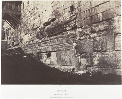 Auguste Salzmann | Jérusalem, Enceinte du Temple, Arche du Pont Salomonien qui reliait Moria à ...