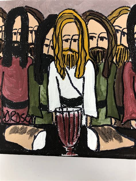 The Last Supper Painting Acrylic Painting Hand Painted Art - Etsy