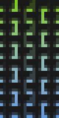 Lime and light blue gradient brick paly Minecraft Banner