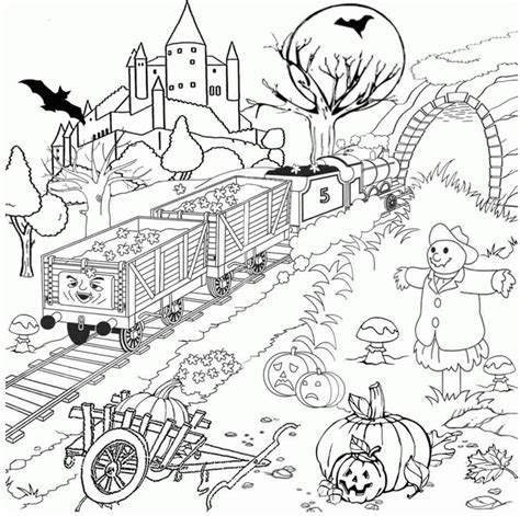 Printable Adult Coloring Pages Halloween - Coloring Home