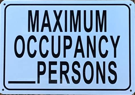 MAXIMUM OCCUPANCY SIGN | HPD SIGNS - THE OFFICIAL STORE