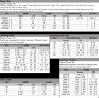 SIZING CHARTS