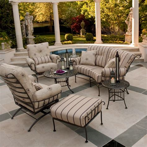 Woodard Terrace Wrought Iron 6 Piece Patio Furniture Set | WD-TERRACE-SET1 | Iron patio ...