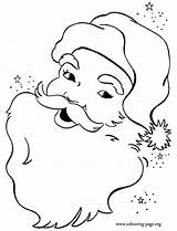 Christmas  Face Of A Happy Santa Claus coloring Page sketch template