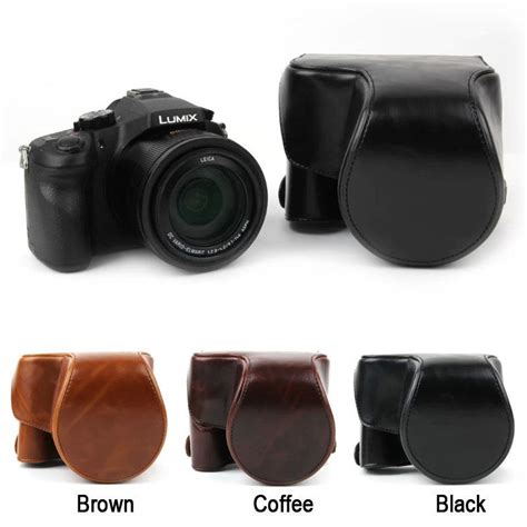 Camera Bag PU Leather Case Cover For Panasonic Lumix DMC FZ1000 FZ1000 DSLR With Shoulder Strap ...