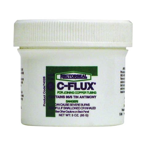 RECTORSEAL C-Flux 74026 Soft Soldering Flux, 3 oz Carton, Paste, Gray