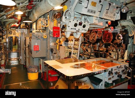 main control room of submarine USS Drum at USS Alabama Battleship Memorial Park Mobile Alabama ...