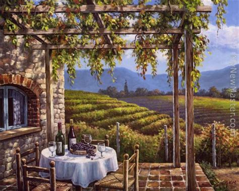 Sung Kim Vineyard Terrace Painting