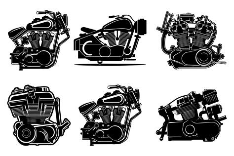 Motorbike Vector Silhouette Bundle Set Graphic by CraftStudio99 ...