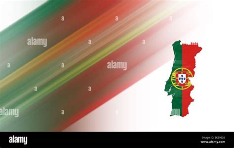 Map of Portugal, flag map, National colors background Stock Photo - Alamy