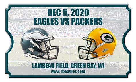 Philadelphia Eagles vs Green Bay Packers Football Tickets | 12/06/20