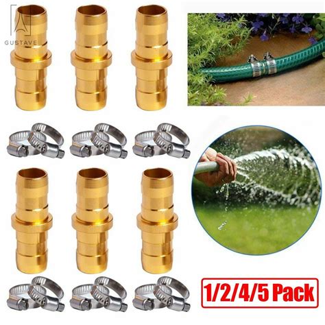 Gustavedesign Aluminum Garden Water Hose Repair Mender Kit 3/4" 5/8 ...