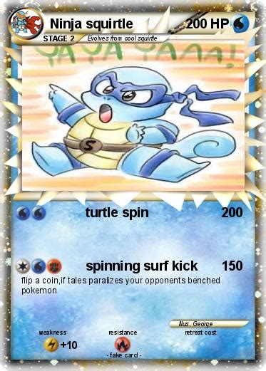 Pokémon Ninja squirtle 4 4 - turtle spin - My Pokemon Card