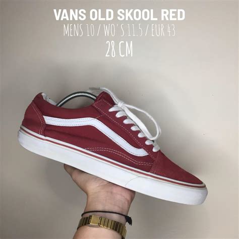 VANS OLD SKOOL RED, Men's Fashion, Footwear, Sneakers on Carousell