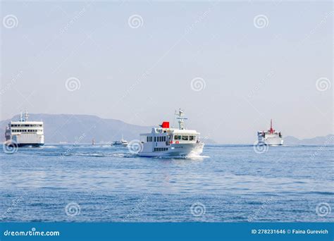 Ferry Boat Crossing the Seto Inland Sea from Takamatsu To Naoshima ...