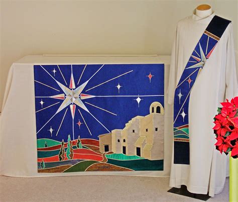 Star of Bethlehem super altar frontal with matching deacon stole ...