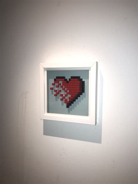 Valentine's Day Lego Heart Mosaic Wall Art