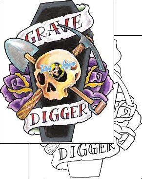 Grave Digger Coffin Tattoo