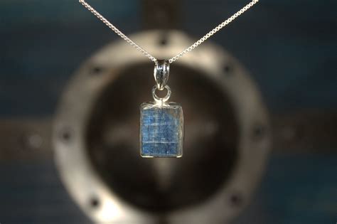 Kyanite Rough Stone Pendant In .925 Sterling Silver – Viking Vault