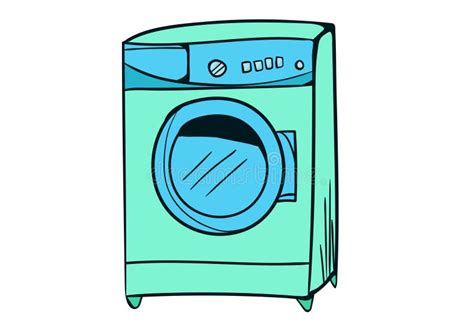 Washing Machine Icon Vector with Doodle Style Stock Illustration - Illustration of clean, clear ...