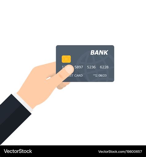 Hand holding credit card Royalty Free Vector Image