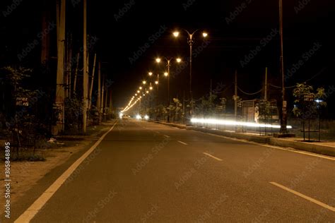 Empty Road At Night