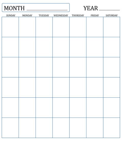 Printable Blank Monthly Calendar Free Stock Photo - Public Domain Pictures