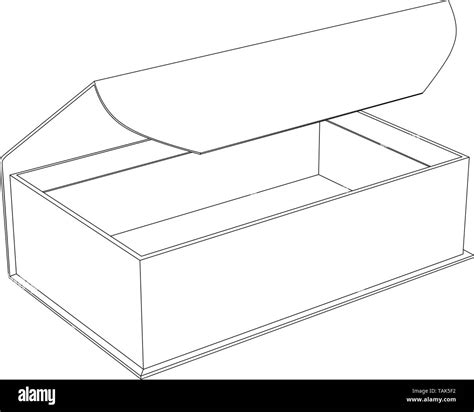 White paper box template. Outline icon Stock Vector Image & Art - Alamy