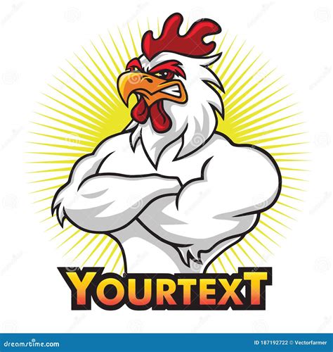 Angry Rooster Mascot Logo Premium Vector Cartoon Illustration Stock Vector - Illustration of ...