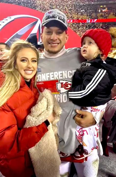 Watch Patrick Mahomes Greet Daughter Sterling on the Field After AFC Championship Game Win