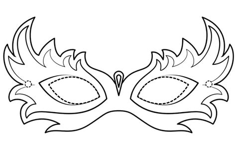 Masquerade Mask Mardi Gras Coloring Page - Free Printable Coloring Pages for Kids | Masquerade ...