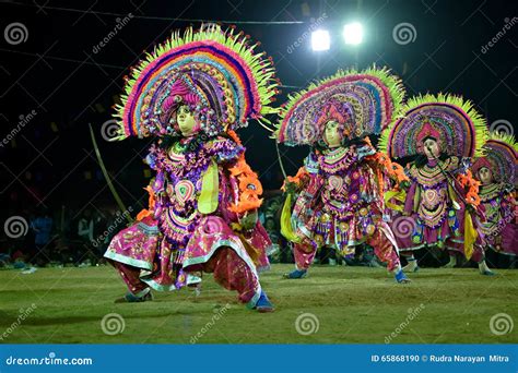 Chhau Dance, Indian Tribal Martial Dance at Night in Village Editorial Image - Image of culture ...