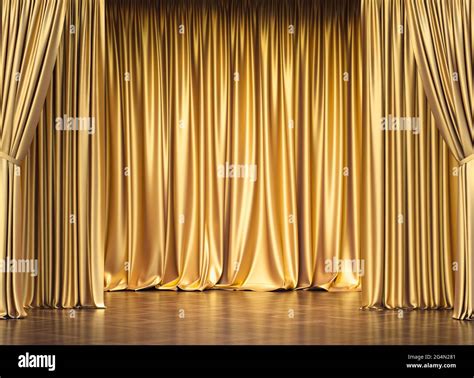 Gold curtains stage hi-res stock photography and images - Alamy