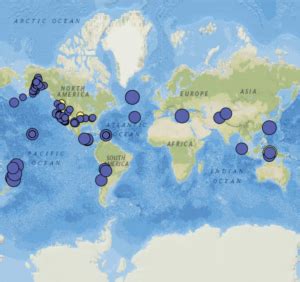 Real-Time Interactive Earthquake Map | Geography 250